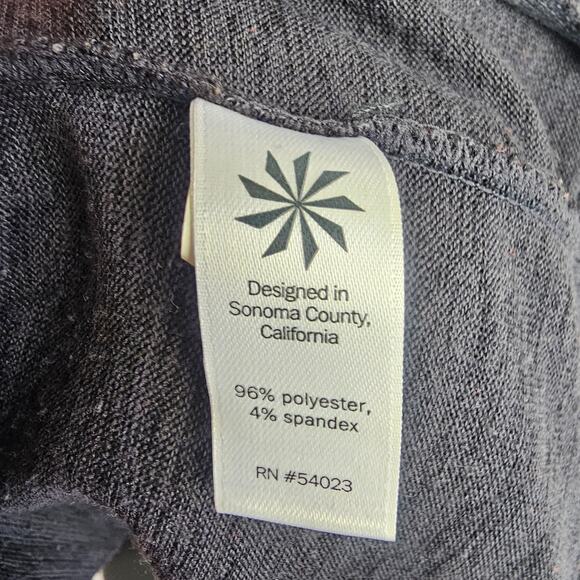 Athleta Hooded Cardigan Wrap Jacket M Gray Open Front Lightweight Drape Layer - Picture 3 of 4